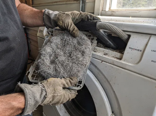 Cleaning Dryer Lint Trap in Carson, CA