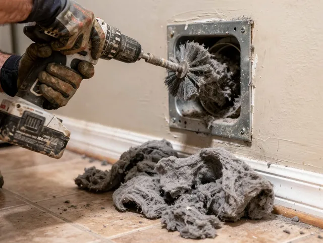 Certified Gardena Dryer Vent Cleaning technician performing dryer vent cleaning in Gardena